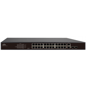 UNV - 24 Port 10/100 PoE Ethernet switch supports EXTEND Mode up to 250M