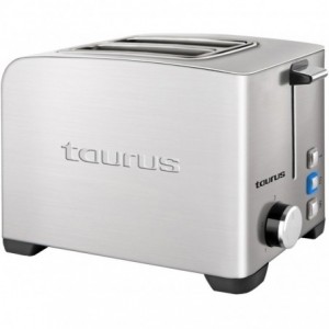 Taurus 850W 2 Slice Brushed Stainless Steel Toaster