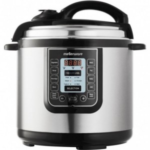 Mellerware 1000W Juno 6 Litres Pressure Cooker With LED Display