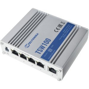 Teltonika 5-port Industrial Gigabit PoE Switch - Unmanaged  802.3af/at  30watts per port.