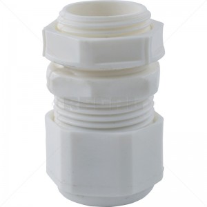 PVC Cable Gland (25mm x 42mm) - Perfect for Small Cables / Size 0 / White