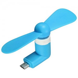 Micro USB Fan (works with most Smart Phones with Micro USB) - Blue