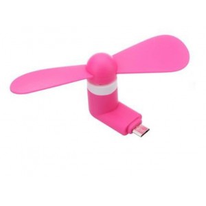 Portable Micro USB Fan (works with most Smart Phones with Micro USB) - Pink