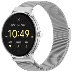 Volkano Ayla Collection Smartwatch with Extra Silicone Strap - Silver