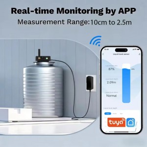 Tuya Wifi Ultrasonic Liquid Jojo Tank / Water Tank Level Detector with 220V AC Adaptor