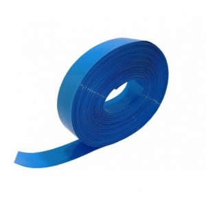 SLEEVING HEATSHRINK 70mm BLUE PVC FLAT112 190507-T70