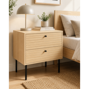 Austin 2 Drawer Side Pedestal Table