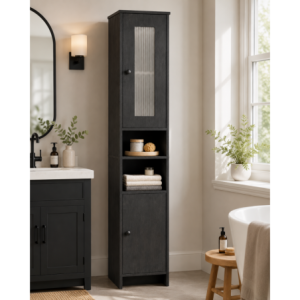 Monaco Slim Storage Cabinet with Glass