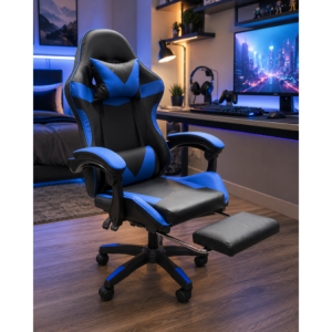 SoundThrone Gaming Chair with Speaker - Black/ Blue