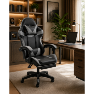 SoundThrone Gaming Chair with Speaker - Black/ Grey