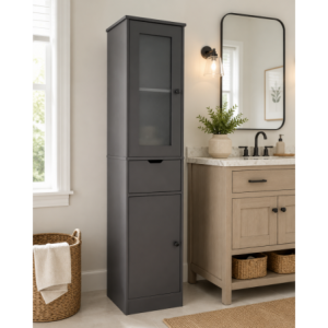 Terra Slim Storage Cabinet with Glass