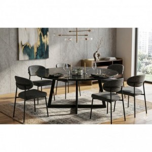 Verena Dining Table - Marble Black - Finery