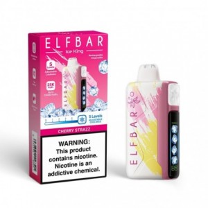 Elfbar Ice King 25000 Puff Disposable Vape () – Adjustable Ice Level - Cherry Strazz 5%