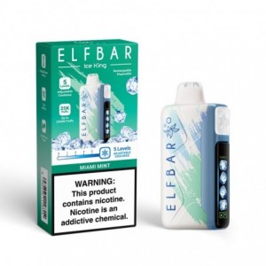 Elfbar Ice King 25000 Puff Disposable Vape () – Adjustable Ice Level - Miami Mint 5%