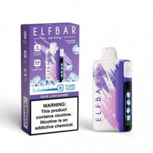 Elfbar Ice King 25000 Puff Disposable Vape () – Adjustable Ice Level - Sour Lush Gummy 5%