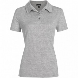 Ladies Echo Space Dyed Pinstripe Golf Shirt - Grey