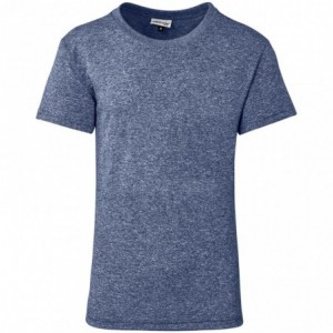 Mens Oregon Melange Short Sleeve T-Shirt - Navy