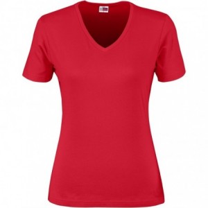 Ladies Super Club 165 V-Neck T-Shirt - Red