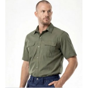 Vulcan Mens Bush Shirt Ripstop Ss Olive 2XL