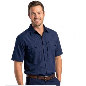 Vulcan Tamboti Vented Ss Bush Shirt Navy 2XL