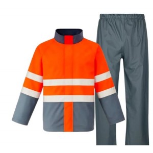 Pioneer Rainsuit Stormguard Pu NA/ORG Ref Tape Sml