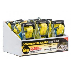 Ratchet Tie Down H/DUTY 9M Yel