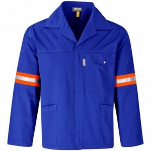 Site Polycotton Jacket - Reflective Arms And Back - Royal Blue