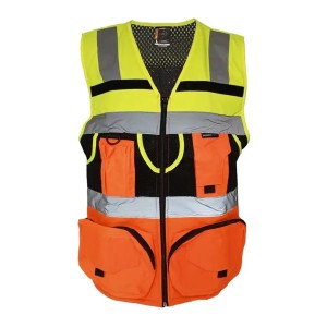 Pioneer Two-Tone Lime and Orange Neo Explorer Vest - Size 4XL