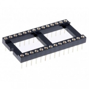 IC Socket 0.6 24W Tulip Round Wide ISM24T1-06