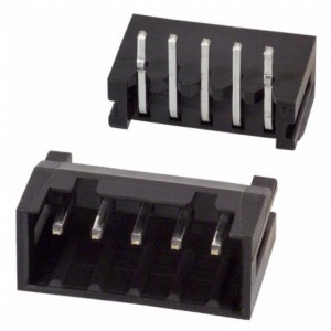 5-Pin 2.0mm Pitch Right Angle JST PCB Header Plug - Black (05MPR1)