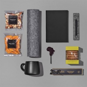 Yatta Noble Necessities Gift Hamper with Dark Grey RPET Felt Bag