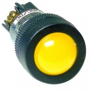 Yellow 12VAC/DC Econo Cluster LED 22MM