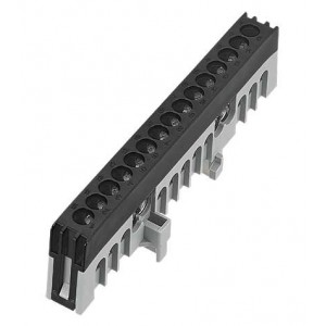 15 Way Green and Yellow Din Mount Terminal Bar Insulated 6X9 16M