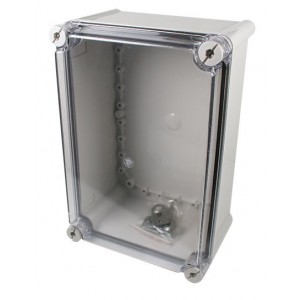 Enclosure 280x190x130 Clear Screw Lid IP66