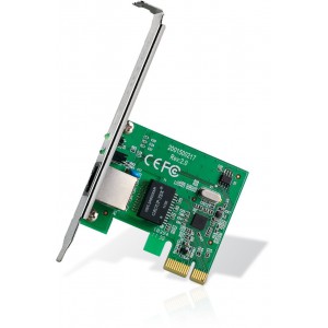 TP-LINK Gigabit PCIe Network Adapter, Realtek RTL8168B, 10/100/1000Mbps RJ45 Port, Auto MDI/MDIX