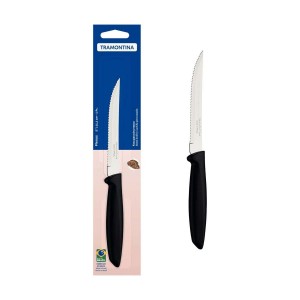 Tramontina Plenus 13cm Serrated Steak Knife - Black