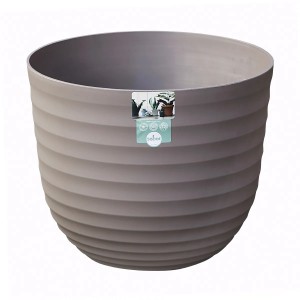 Savannah 40cm Curvy Plastic Planter Pot - Desert Sand