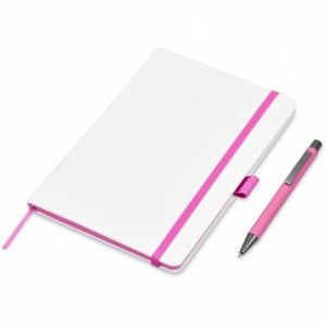 Duncan A5 Notebook &amp; Omega Ball Pen Set - Pink