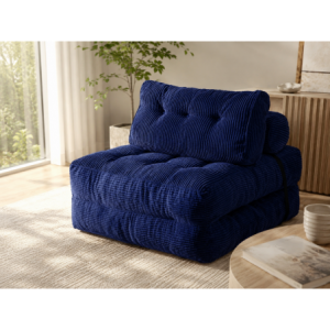 Finery Foldable Chair Bed - Navy Blue