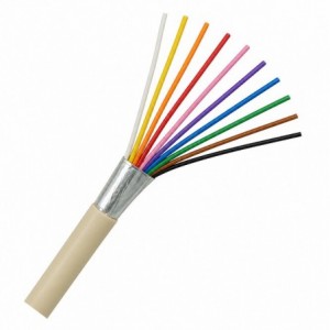 Ivory 10-Way Round Modular Cable - AWG26 (DEBULK AWG26A10)