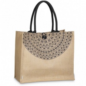 Okiyo Kashira Jute Tote Bag - 40 x 20 x 35 cm