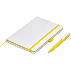 Olson Notebook and Quest Pen Set with Reusable Pouch - Yellow