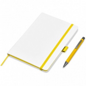 Duncan A5 Notebook &amp; Omega Ball Pen Set - Yellow