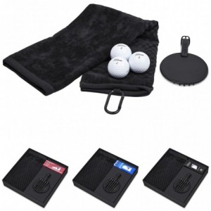 Alex Varga Beaumont Golf Gift Set with Towel- Tee Holder &amp; Ball Sleeve