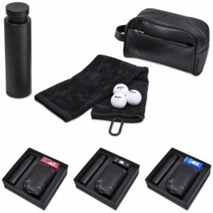 Alex Varga Anson Golf Gift Set with Towel- Bottle &amp; Toiletry Bag