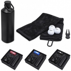 Alex Varga Royal Oaks Golf Set with Towel- Bottle &amp; Divot Tool