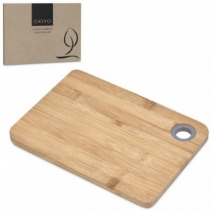 Okiyo Junbi Bamboo &amp; Silicone Food Board (24.9 x 17.9cm)