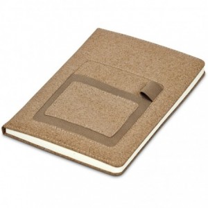 Okiyo Mimasu Cork A5 Hard Cover Notebook with Phone Pocket