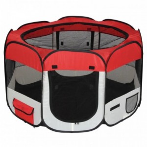 Rex Foldable Fabric Pet Play Pen - Red