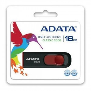 Adata C008 16GB Flash Memory Drive - Black